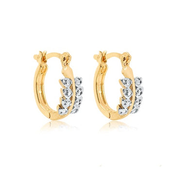 18K Gold Layered Oro Laminado 57 mm Hoops 21.0900